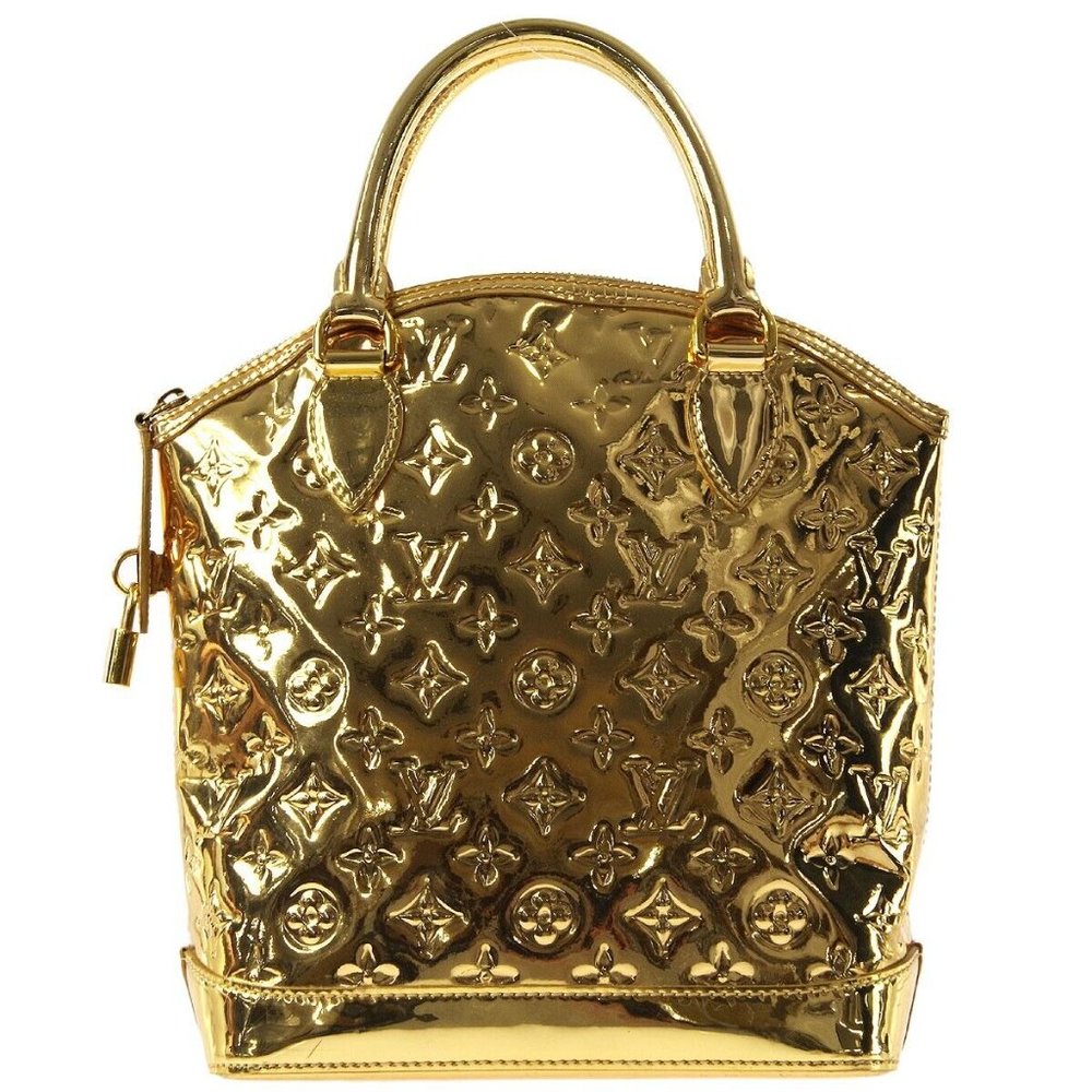 Authenticity Guaranteed Louis Vuitton Lockit Handbag Purse Dore Monogram MIROIR